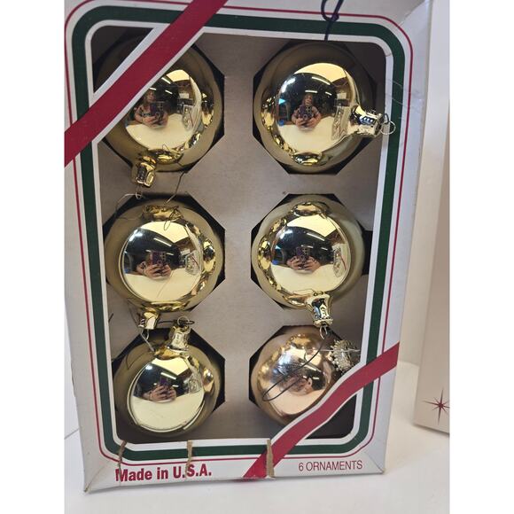 Lot of 3 Vintage Glass Christmas Ornament Sets Pyramid & Sparkling Creations USA - Picture 2 of 4